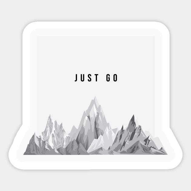 Just Go Sticker by kadiemq